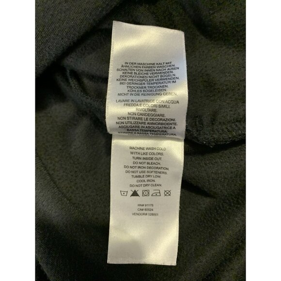 FILA Black Velour Quarter Zip Medium Velvet Hoodie - Picture 7 of 9